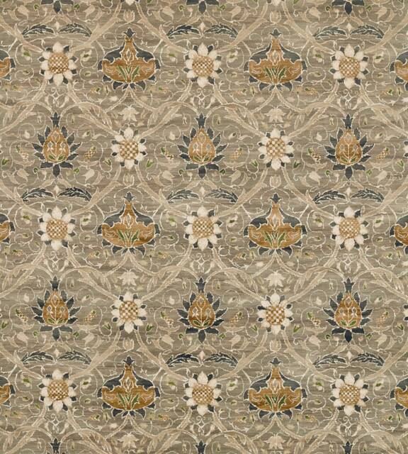 Morris & Co Montreal Velvet Door Curtain Charcoal