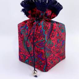 Floral Fabric Tissue Box Cover Handmade Novelty Holder - thumbnail 3