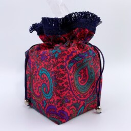 Floral Fabric Tissue Box Cover Handmade Novelty Holder - thumbnail 2