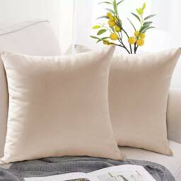 Handmade Velvet Plush Cushion Cover - 17 Colors - - 18x18 - thumbnail 2