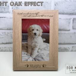 Personalised Dog Memorial Photo Frame Gift Keepsake Engraved Pet Loss - thumbnail 2