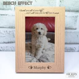 Personalised Dog Memorial Photo Frame Gift Keepsake Engraved Pet Loss - thumbnail 3
