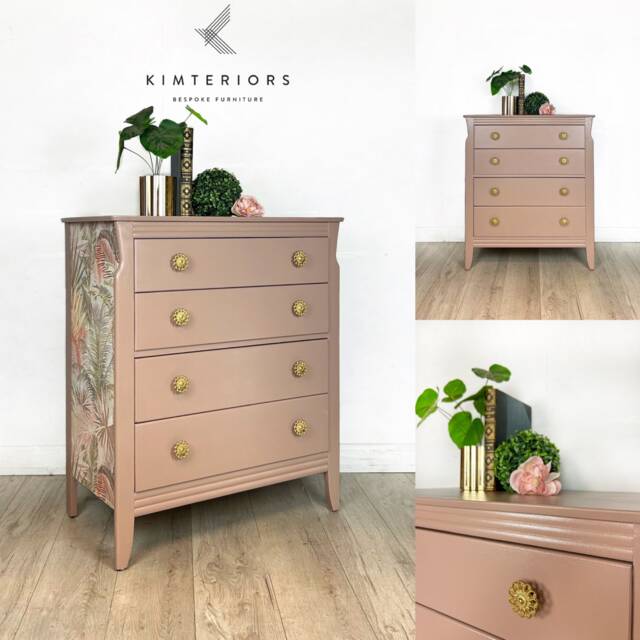 Pink Lebus Tropical Chest Of Drawers - Now Sold Contact To Order Something Similar - image 1