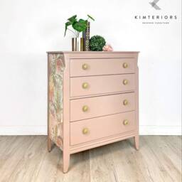 Pink Lebus Tropical Chest Of Drawers - Now Sold Contact To Order Something Similar - thumbnail 3