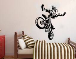 Motocross Vinyl Wall Decal Dirt Bike Art 4268 - thumbnail 1