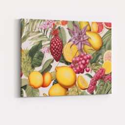 Vintage Tropical Citrus Fruit Botanical Collage Canvas Wall Art Print Decor Picture Ready To Hang - thumbnail 4