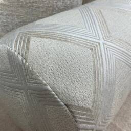 Luxury Bolster Cushion 16x6 - Bill Beaumont Fabric Calico Power Geometric Design Duck Feather Fill Handmade - thumbnail 2