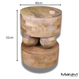 Varuni Mango Wood Side Table - thumbnail 4