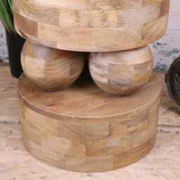Varuni Mango Wood Side Table - thumbnail 2