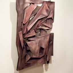 "Wood Wall Art, Us Delivery Duty Paid, ""Poligons I" - thumbnail 3
