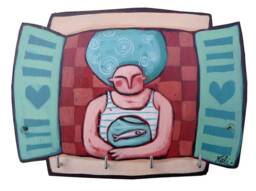 "Painted Wooden Key Hanger ""Window On Sardine"