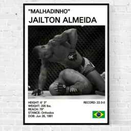 Jailton Almeida Mma Poster Brazilian Fighter Art Print - thumbnail 3