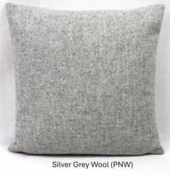 Silver Grey Pure New Wool Cushion Cover British Abraham Moon Pillow Square Rectangle Lumbar Marl Melton