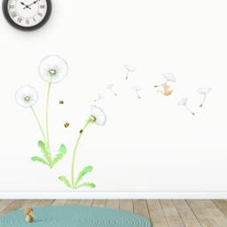 Dandelion Wall Decal - Peel & Stick Fabric Stickers For Nurseries Kids Rooms - thumbnail 2
