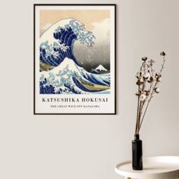 Katsushika Hokusai Exhibition Poster, The Great Wave, Japanese Art Print, Traditional Art, Wall Decor, Gift Idea, Sea - thumbnail 3