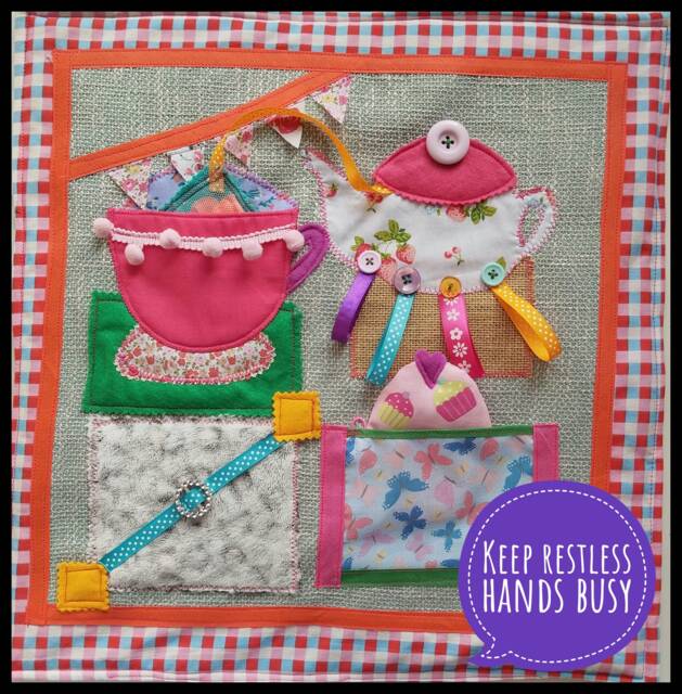 Dementia Gifts For Women Dementia Fidget Toys Elderly Blanket Seniors Quilt English Tea Gift Parkinsons Aids Restless Hands - image 1