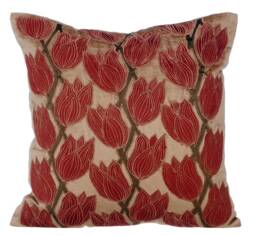 "Decorative Pearl Beige Euro Size Pillow Cover 24""x24""/26""x26" - thumbnail 1