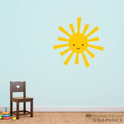 Sun Wall Decal - Playroom Art Children Bedroom Decor - thumbnail 2