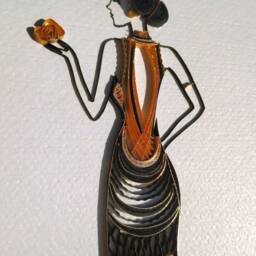 Quilled Art Deco Dress Wall Art Black & Gold Fashion Decor - thumbnail 3