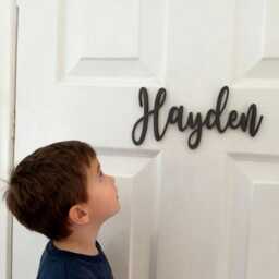 Wooden 30cm Name Sign - Wall Art Door Treatment Room Salon Spa Signs Small Business Decor - thumbnail 2