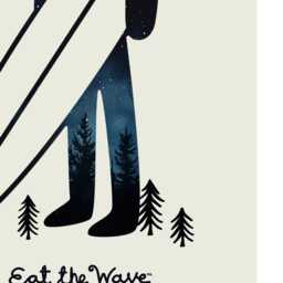 Universe Surfing Art Print Vintage Surf Poster - thumbnail 3