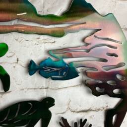 Coral Reef Wall Hanging, Marine Life, Turtles, Sea Turtles - thumbnail 3