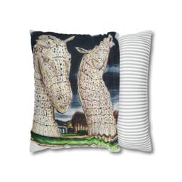 Kelpies Scotland Art Pillow Case Scottish Home Decor - thumbnail 4