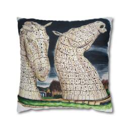 Kelpies Scotland Art Pillow Case Scottish Home Decor