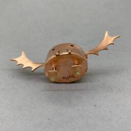 Fangus Handmade Copper Bat Robot - Recycled Metal Art - thumbnail 4