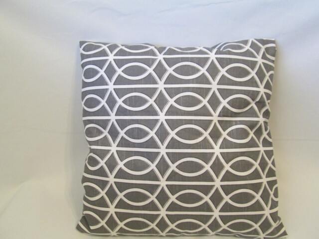 One Designer Decorative Throw Pillow Cover Charcoal Grey Dwell Studio Bella Porte Toss 14x14 16x16 18x18 20x20 22x22 - image 1