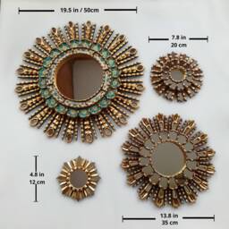 "Peruvian Mirrors ""Turquoise" - thumbnail 2