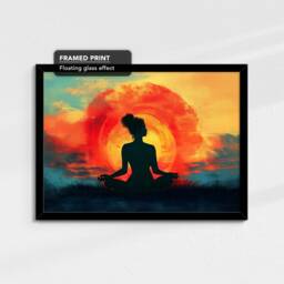 Chakra Body Spiritual Energy Abstract Oil Painting Framed Poster Print & Canvas Wall Decor Art Bedroom Home Interior Floral Gift - thumbnail 2