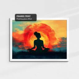 Chakra Body Spiritual Energy Abstract Oil Painting Framed Poster Print & Canvas Wall Decor Art Bedroom Home Interior Floral Gift - thumbnail 3