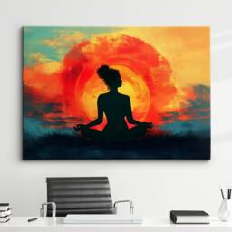 Chakra Body Spiritual Energy Abstract Oil Painting Framed Poster Print & Canvas Wall Decor Art Bedroom Home Interior Floral Gift