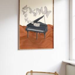 Piano Music Print, Poster, Decor, Gift, Wall Art, Illustration Gift For Lover, Musician, A1/A2/A3/A4 - thumbnail 2