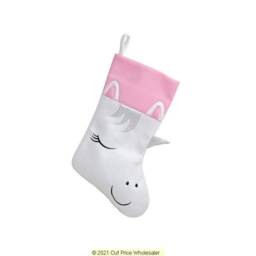 Personalised Pink Glitter Unicorn Deluxe Christmas Stocking, Personalized Gift, Personalised Xmas Stocking - thumbnail 3