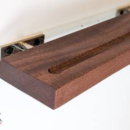 Vinyl Record Shelf in Mahogany - Holder & Now Playing Display For 12 - thumbnail 3
