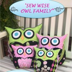 Owl Sewing Pattern - PDF Patchwork Owls Pillow- Tutorial Diy - thumbnail 3