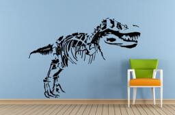 Dinosaur Dino Ancient Reptile Animal T-Rex Skeleton Predator Window Or Wall Car Vinyl Peal & Stick Removable Sticker Decal L1500 - thumbnail 1