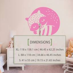 Raccoon Nursery Wall Decal Baby Room Decor - thumbnail 2