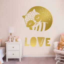 Raccoon Nursery Wall Decal Baby Room Decor - thumbnail 3