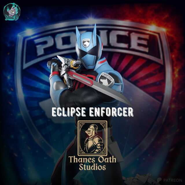 Eclipse Enforcer - Spd Ranger Sci-Fi Hero Shadow Resin Figure 16K - image 1