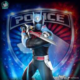 Eclipse Enforcer - Spd Ranger Sci-Fi Hero Shadow Resin Figure 16K - thumbnail 2
