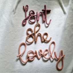 Isn't She Lovely L Nursery Quote Wall Hanging Baby Girl New Gift Decor Knitted Word - thumbnail 3