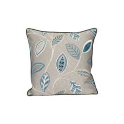 Jane Churchill - Anza Teal Glamorous Metallic Embroidered Designer Cushion Cover Handmade Throw Pillow Luxury Home Decor - thumbnail 2