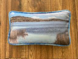 Scottish Loch Harris Tweed Cushion - Castle Semple Lochwinnoch // Handmade Scotland - thumbnail 1
