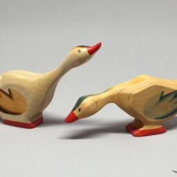 Toy Goose Wooden - With The Head Up & Blue Wings Size 11, 0 X 3, 5 2, 2 cm - B H S Approx. 28, 0 Gr - thumbnail 4
