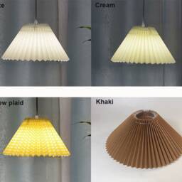 Large Pleated Lampshade For Chandelier Pendant Lights Ceiling Lamp, Use With Bulb Facing Down - thumbnail 4