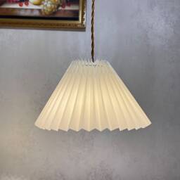 Large Pleated Lampshade For Chandelier Pendant Lights Ceiling Lamp, Use With Bulb Facing Down - thumbnail 3