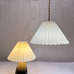 Large Pleated Lampshade For Chandelier Pendant Lights Ceiling Lamp, Use With Bulb Facing Down - thumbnail 2